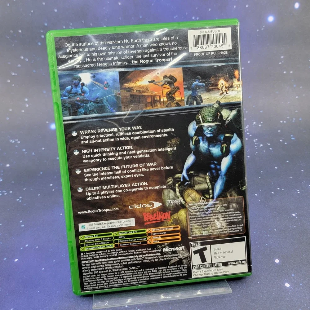 Rogue Trooper Microsoft Xbox 2006 CIB Complete Original Case Manual Eidos NTSC